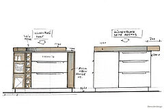Referenz "Küche mit frei­stehender Kücheninsel" als Wohnküche von der Möbeltischlerei woodendesign in Hamburg